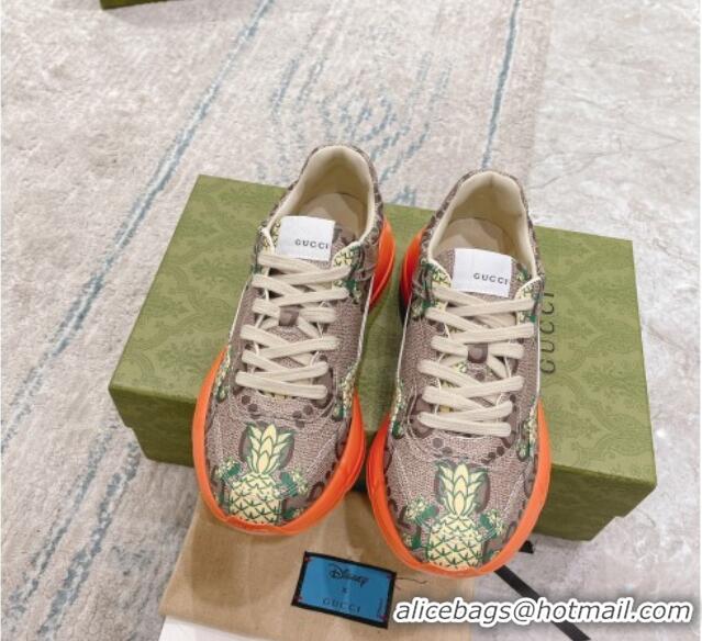 Low Cost Gucci Rhyton Pineapple Sneakers Beige/Orange 032552