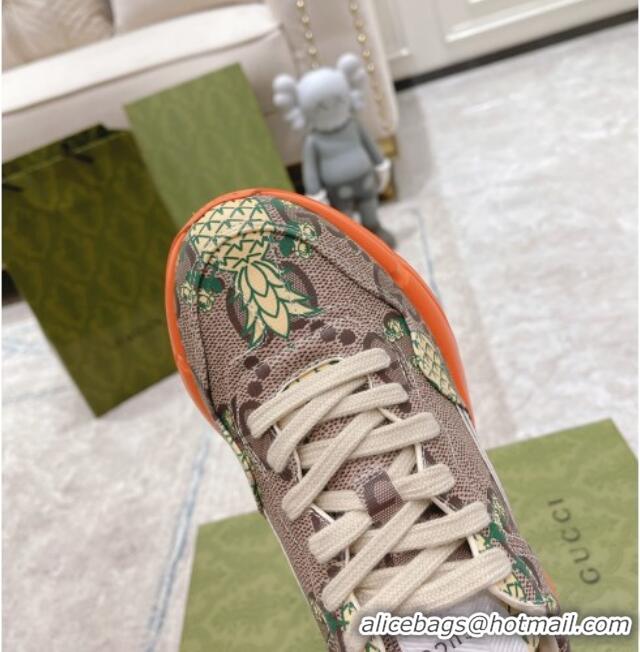 Low Cost Gucci Rhyton Pineapple Sneakers Beige/Orange 032552