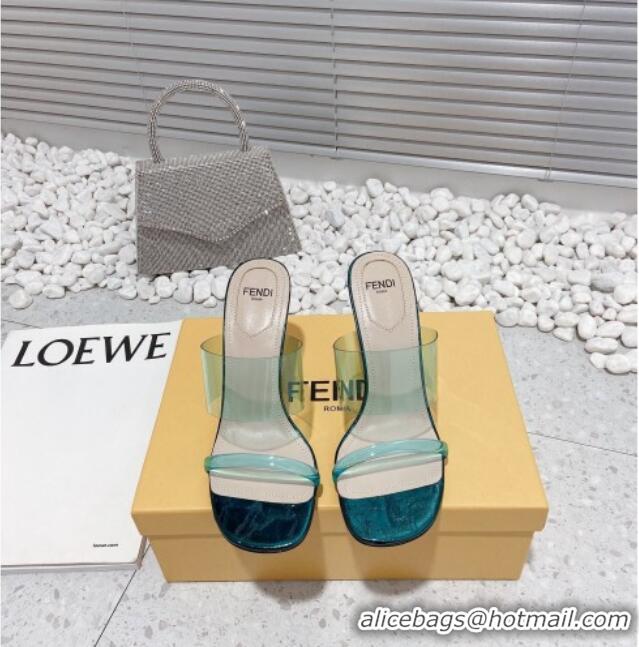 Best Grade Fendi First PVC High Heel Sandals 8.5cm Green 032826