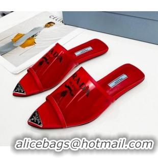 Best Grade Prada TPU Flat Mules Red 032380