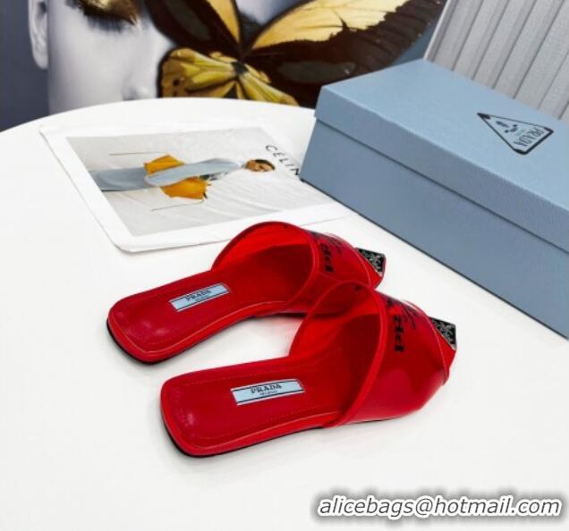 Best Grade Prada TPU Flat Mules Red 032380