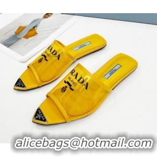 Purchase Prada TPU Flat Mules Yellow 032381