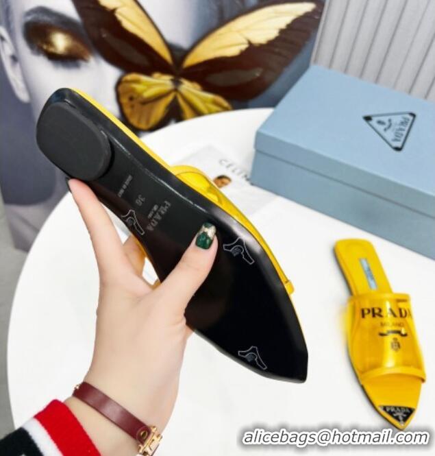 Purchase Prada TPU Flat Mules Yellow 032381