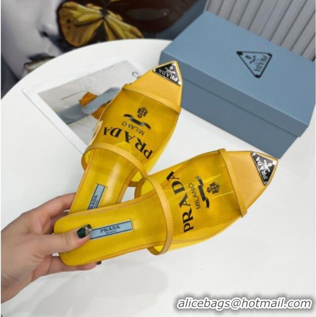 Purchase Prada TPU Flat Mules Yellow 032381