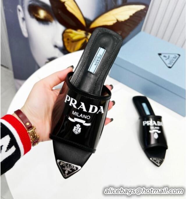 Good Quality Prada TPU Flat Mules Black 032383