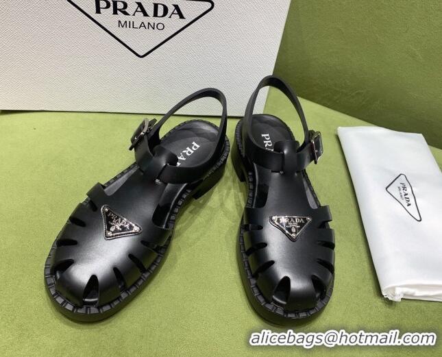 Good Product Prada Sporty Foam Rubber Sandals Black 032620