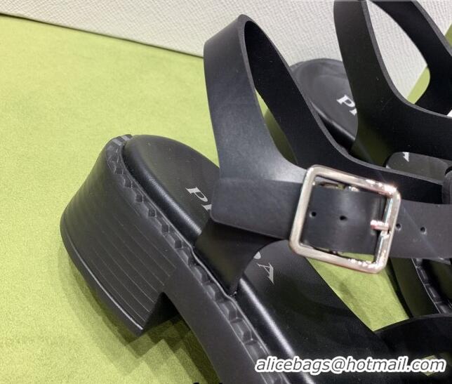 Good Product Prada Sporty Foam Rubber Sandals Black 032620