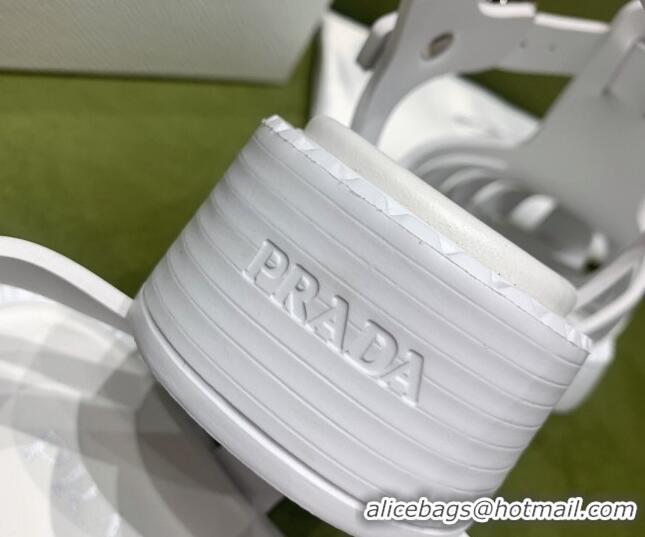 Popular Style Prada Sporty Foam Rubber Sandals White 032621