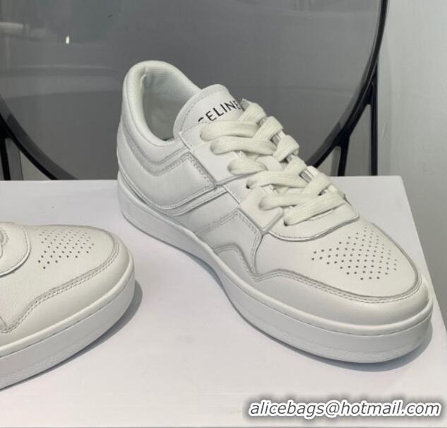 Low Price Celine Calfskin Low Top Sneakers White 031160