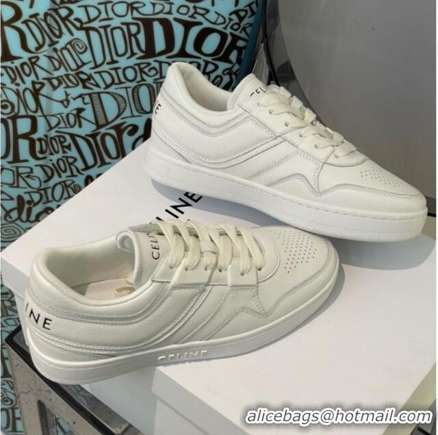 Low Price Celine Calfskin Low Top Sneakers White 031160