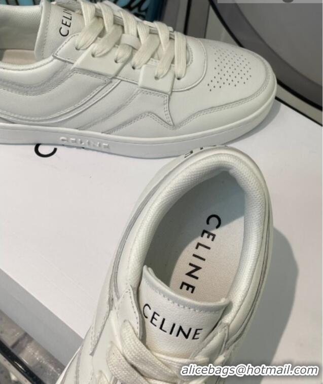 Low Price Celine Calfskin Low Top Sneakers White 031160