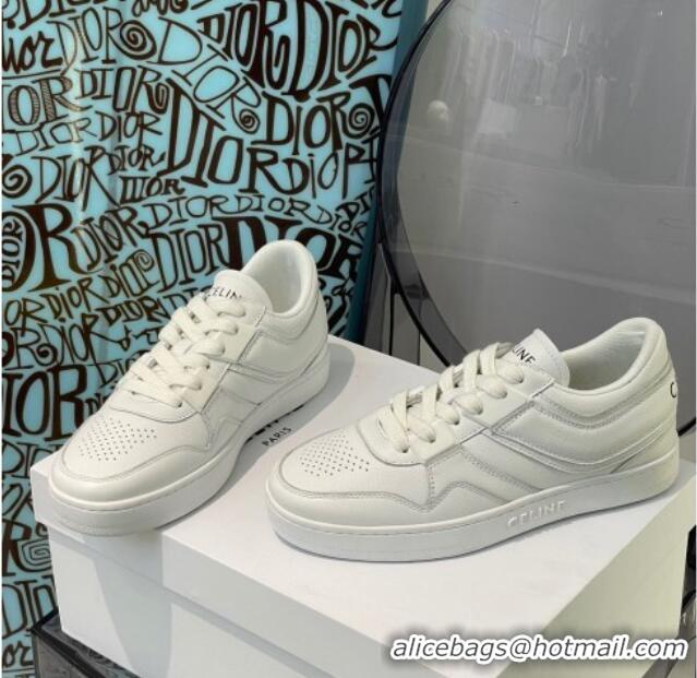 Low Price Celine Calfskin Low Top Sneakers White 031160