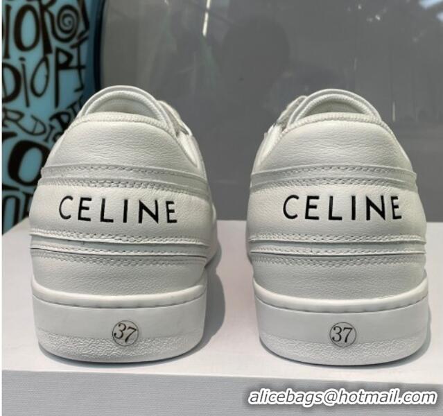 Low Price Celine Calfskin Low Top Sneakers White 031160