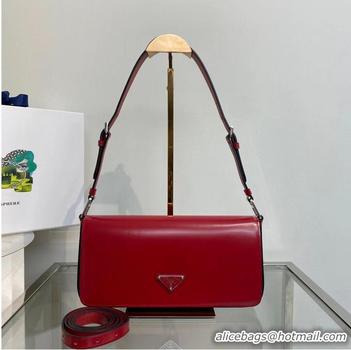 Grade Fashionable Prada Brushed leather Femme bag 1BD323 red