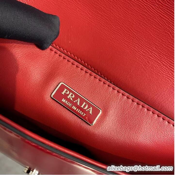 Grade Fashionable Prada Brushed leather Femme bag 1BD323 red