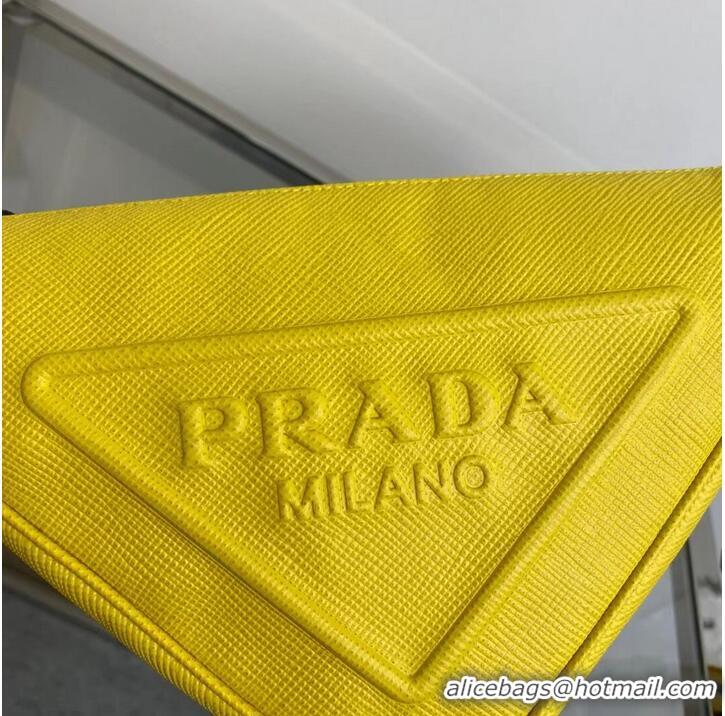 Reasonable Price Prada Leather Triangle shoulder bag 2EV055 yellow