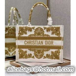 Top Quality DIOR BOOK TOTE leather C1287-24 white