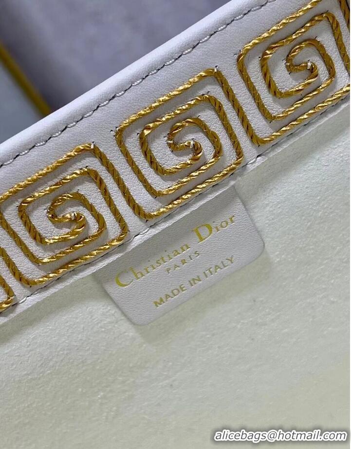 Top Quality DIOR BOOK TOTE leather C1287-24 white