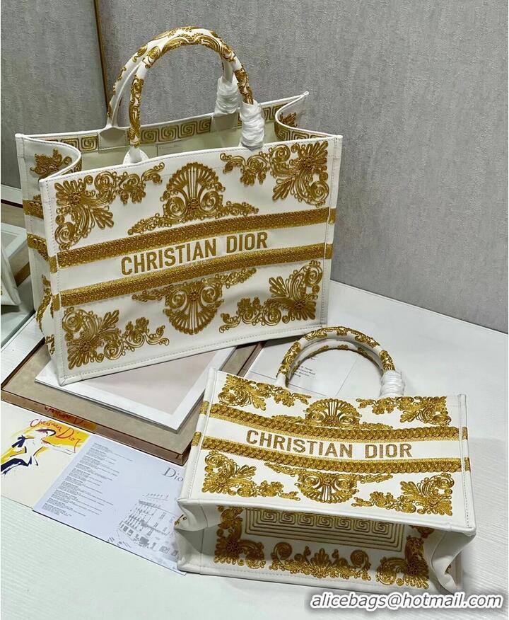 Top Quality DIOR BOOK TOTE leather C1287-24 white