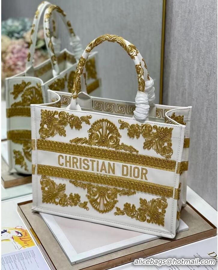 Top Quality DIOR BOOK TOTE leather C1287-24 white