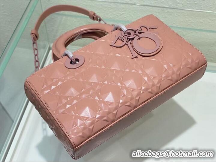 Well Crafted MEDIUM LADY DIOR BAG Cannage Lambskin C2811 pink