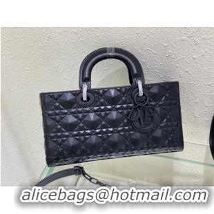 Famous Brand MEDIUM LADY DIOR BAG Cannage Lambskin C2811 Black