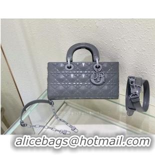 Good Quality MEDIUM LADY DIOR BAG Cannage Lambskin C2811 gray