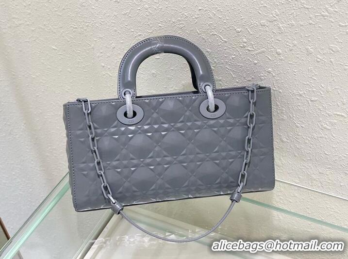 Good Quality MEDIUM LADY DIOR BAG Cannage Lambskin C2811 gray