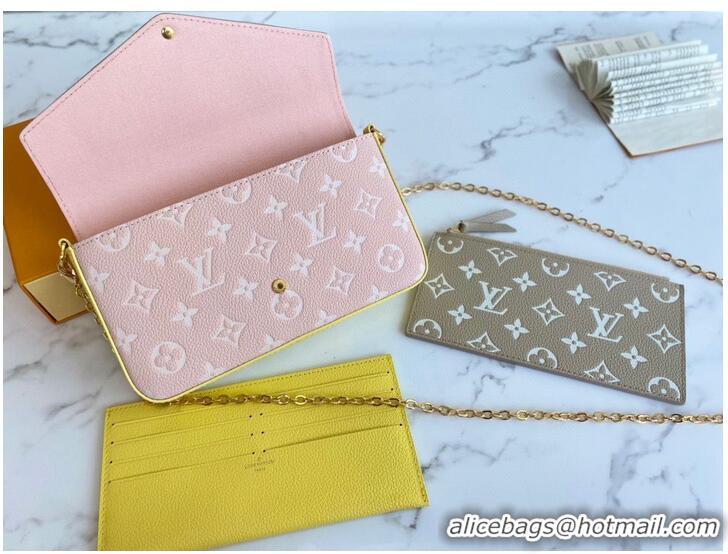 Promotional Louis Vuitton Monogram Empreinte Multi Pochette Felicie M81359 Pink