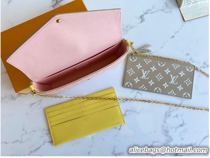 Promotional Louis Vuitton Monogram Empreinte Multi Pochette Felicie M81359 Pink