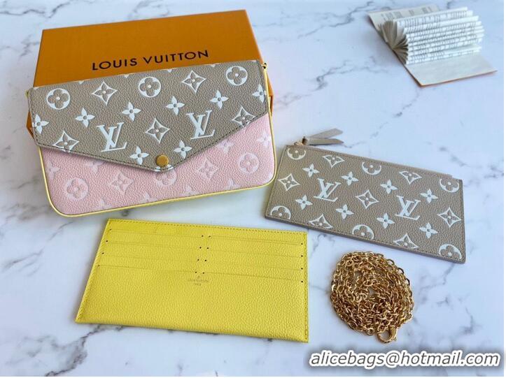 Promotional Louis Vuitton Monogram Empreinte Multi Pochette Felicie M81359 Pink