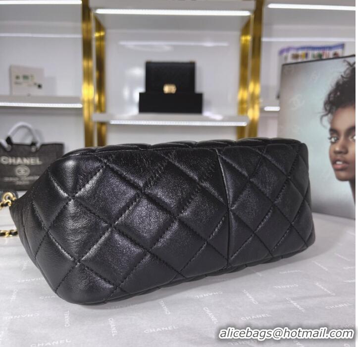 Famous Brand Chanel Calfskin Shoulder Bag AS3112 black