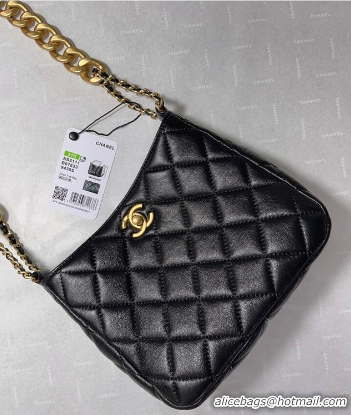 Top Quality Chanel Calfskin Shoulder Bag AS3111 black