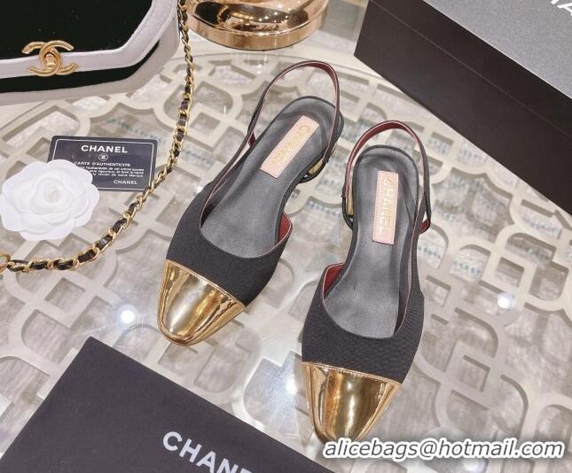 Best Price Chanel Grosgrain Slingback Shoe 2.5cm G31319 Black