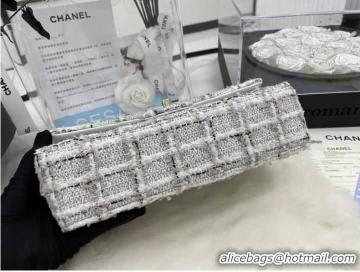 Market Sells CHANEL Tweed Braided Sheepskin & Gold-Tone Metal AS01112-1 Gray