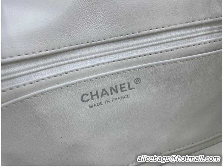 Inexpensive CHANEL Tweed Braided Sheepskin & Gold-Tone Metal AS01116-2 black&white