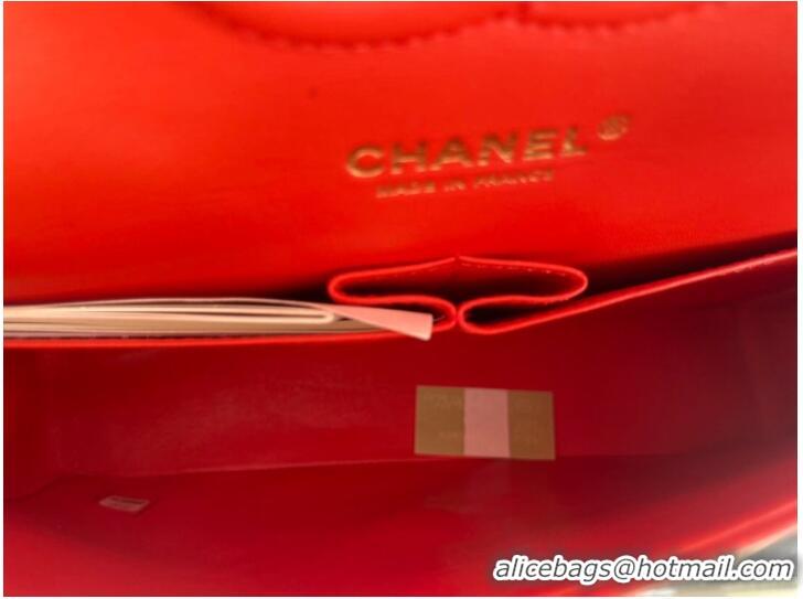 Well Crafted Chanel classic handbag Lambskin & gold Metal V01112 orange