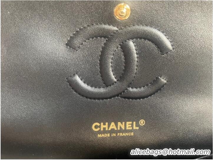 Shop Grade Chanel classic handbag Lambskin & gold Metal V01112 black