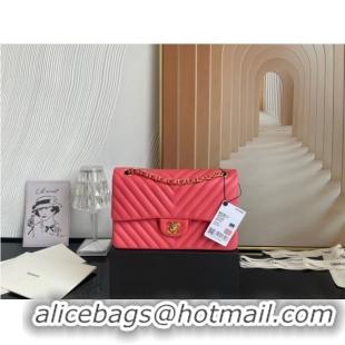 New Style Chanel classic handbag Lambskin & gold Metal V01112 rose