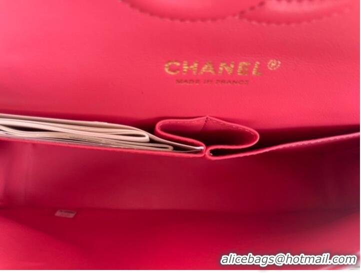 New Style Chanel classic handbag Lambskin & gold Metal V01112 rose