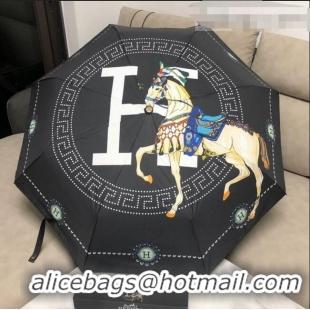 Well Crafted Hermes H Horse Umbrella HE1218 Black 2021