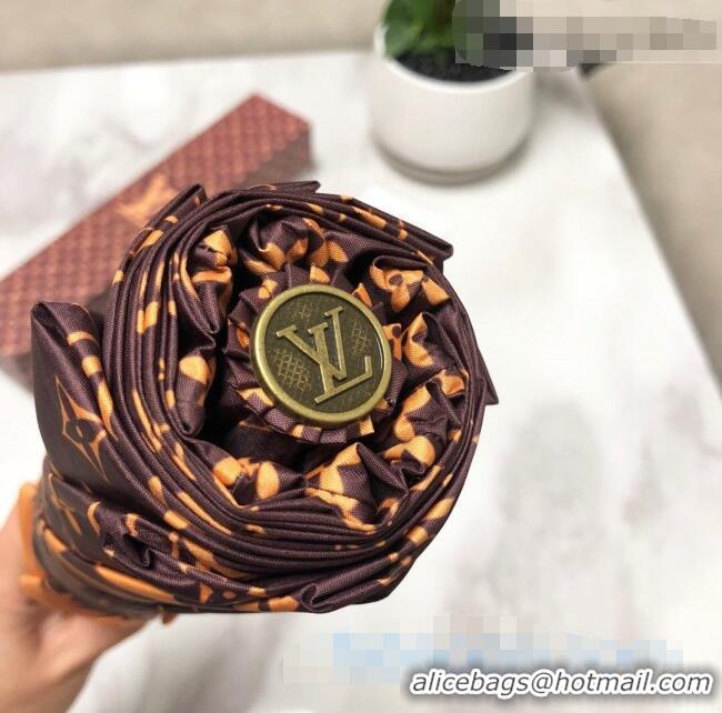 Spot Bulk Louis Vuitton Monogram Umbrella LV1223 Brown 2021