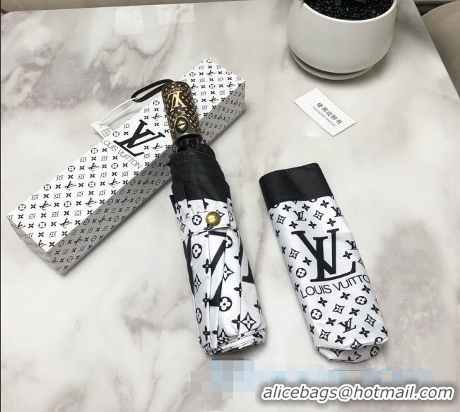 Top Quality Louis Vuitton Monogram Umbrella LV1223 White 2021