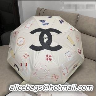 Promotional Chanel CC Print Umbrella CC1225 Apricot 2021