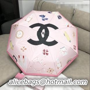 Super Quality Chanel CC Print Umbrella CC1225 Pink 2021