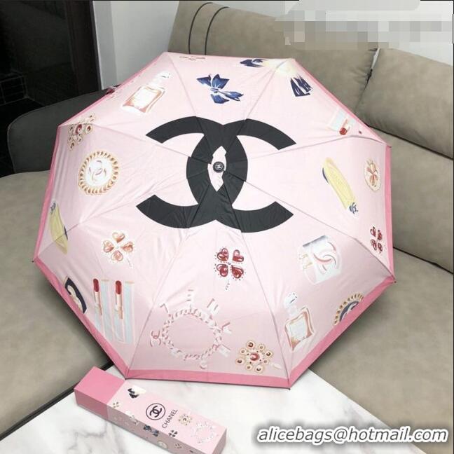 Super Quality Chanel CC Print Umbrella CC1225 Pink 2021