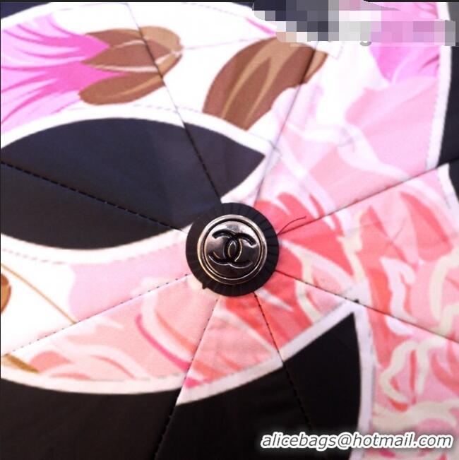 Buy Fashionable Chanel Flora Umbrella CC1232 Black 2021