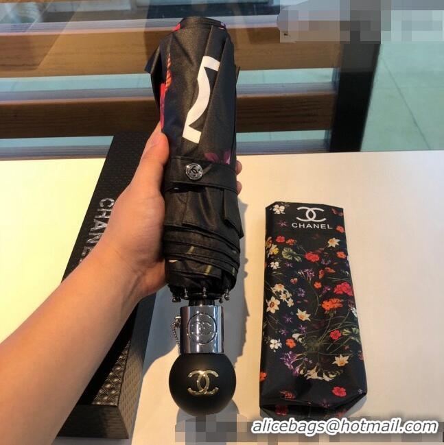 Unique Discount Chanel Flora Umbrella C2564 Black 2021