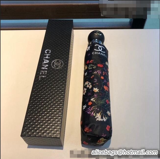 Unique Discount Chanel Flora Umbrella C2564 Black 2021