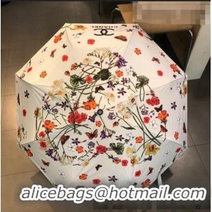 Shop Grade Chanel Flora Umbrella C2564 White 2021